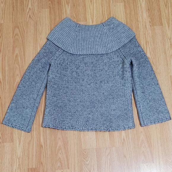 Michael kors alpaca blend cable knit cowl neck longsleeve pullover sweater gray - Picture 9 of 10